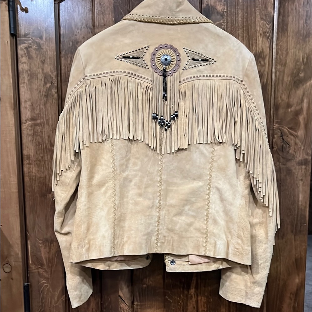 Scully Tan Leather Fringe Jacket - Picture 2 of 3